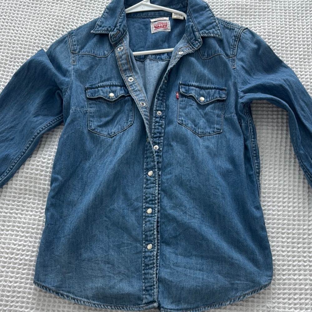 Levi's Blue Denim Button-Up Shirt